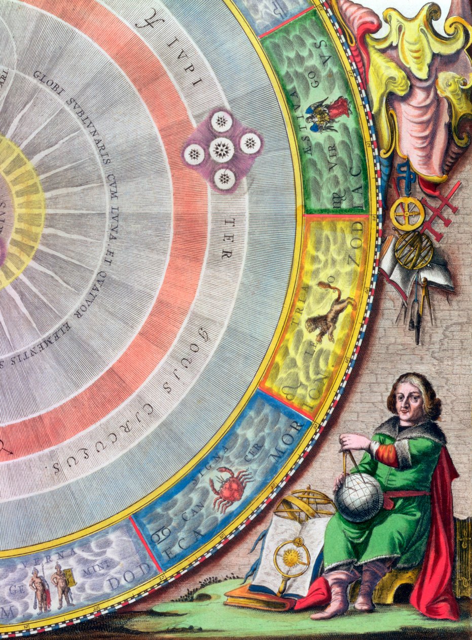 Mikuláš Koperník, polský astronom, 1660-1661 od Andreas Cellarius