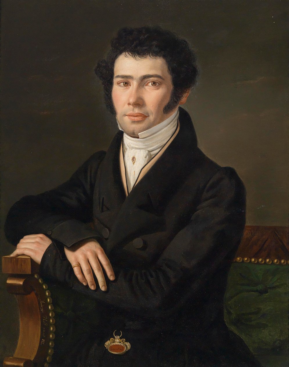 Portrét Gaspari Spontini (1774-1851), operní skladatel a generální hudební ředitel v Berlíně od Andreas Hall