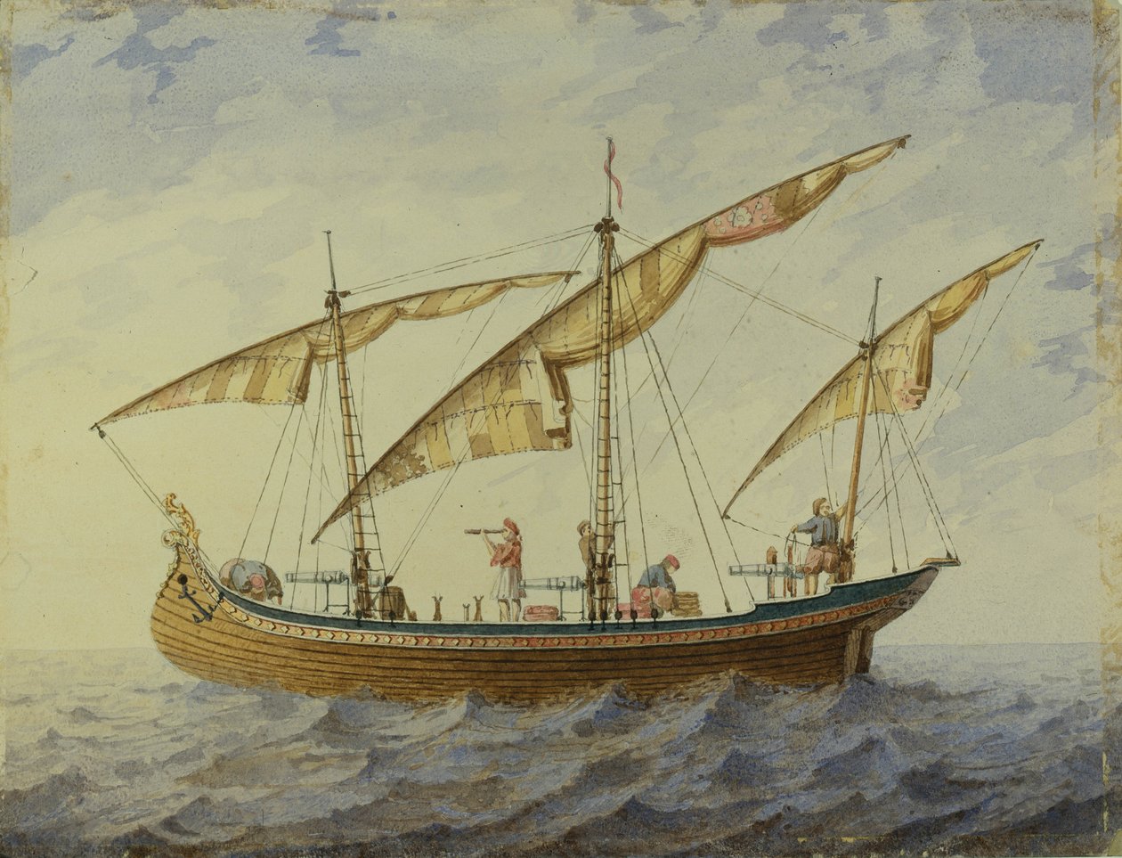 Scénografie k baletu Korzár od A. Adama, 1863 od Andreas Leonhard Roller