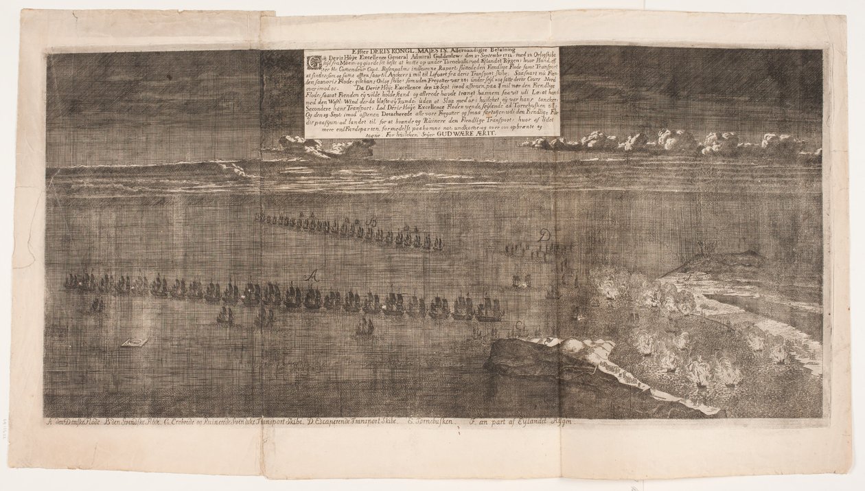 Námořní bitva na Rujáně. září 1712 od Andreas Reinhardt