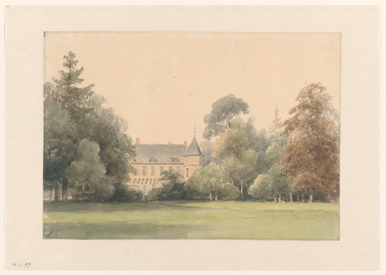 Pohled na Oude Loo od Andreas Schelfhout