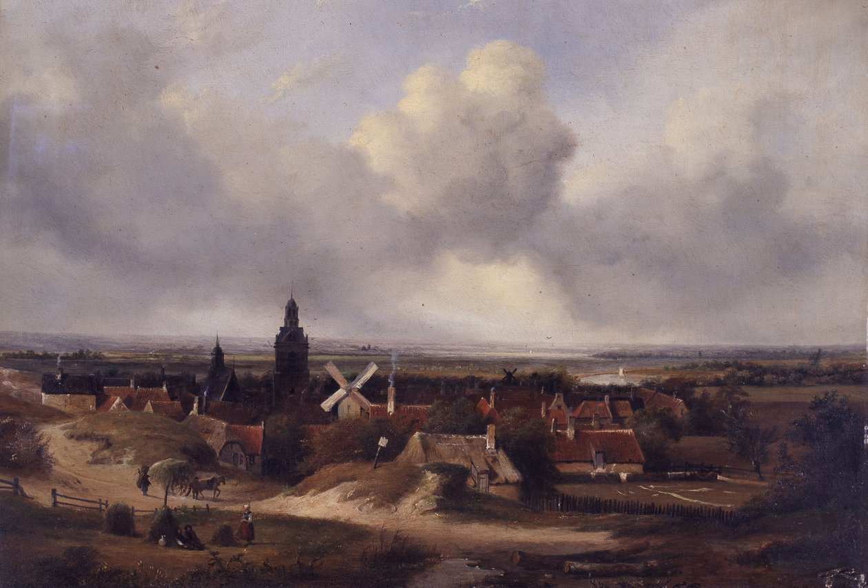 Panoramatický pohled na město od Andreas Schelfhout