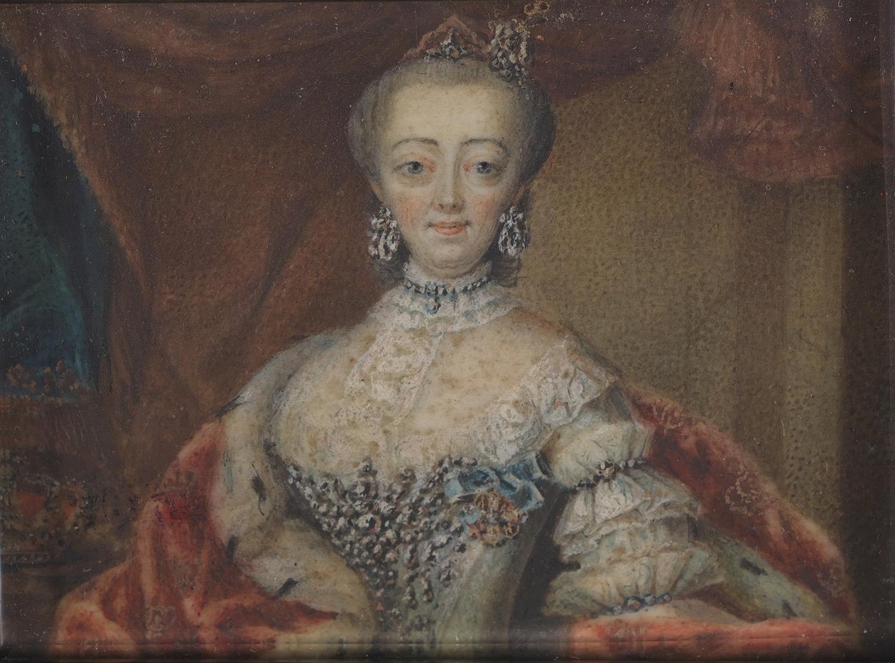 Portrét královny Sophie Magdalene Christiana VI od Andreas Thornborg