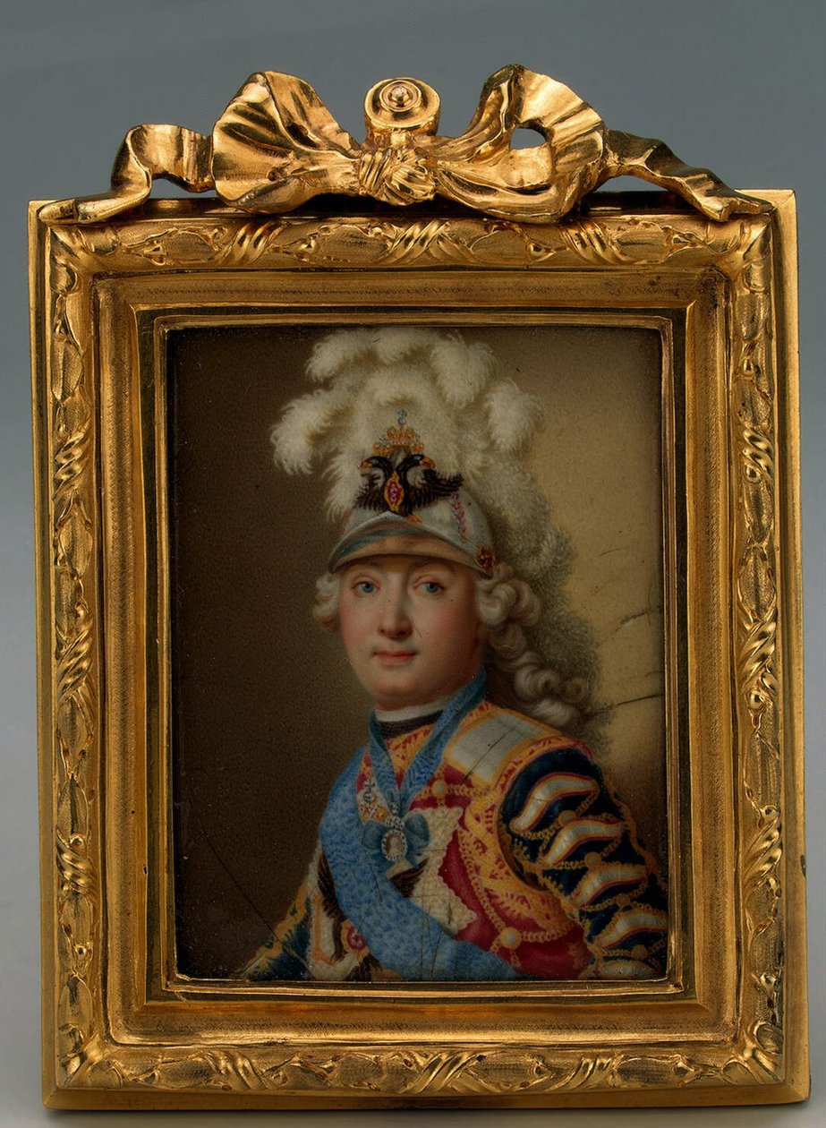 Portrét hraběte Grigorije Grigorjeviče Orlova, kolem roku 1770 (smalt na mědi) od Andrei Ivanovich Chernyi