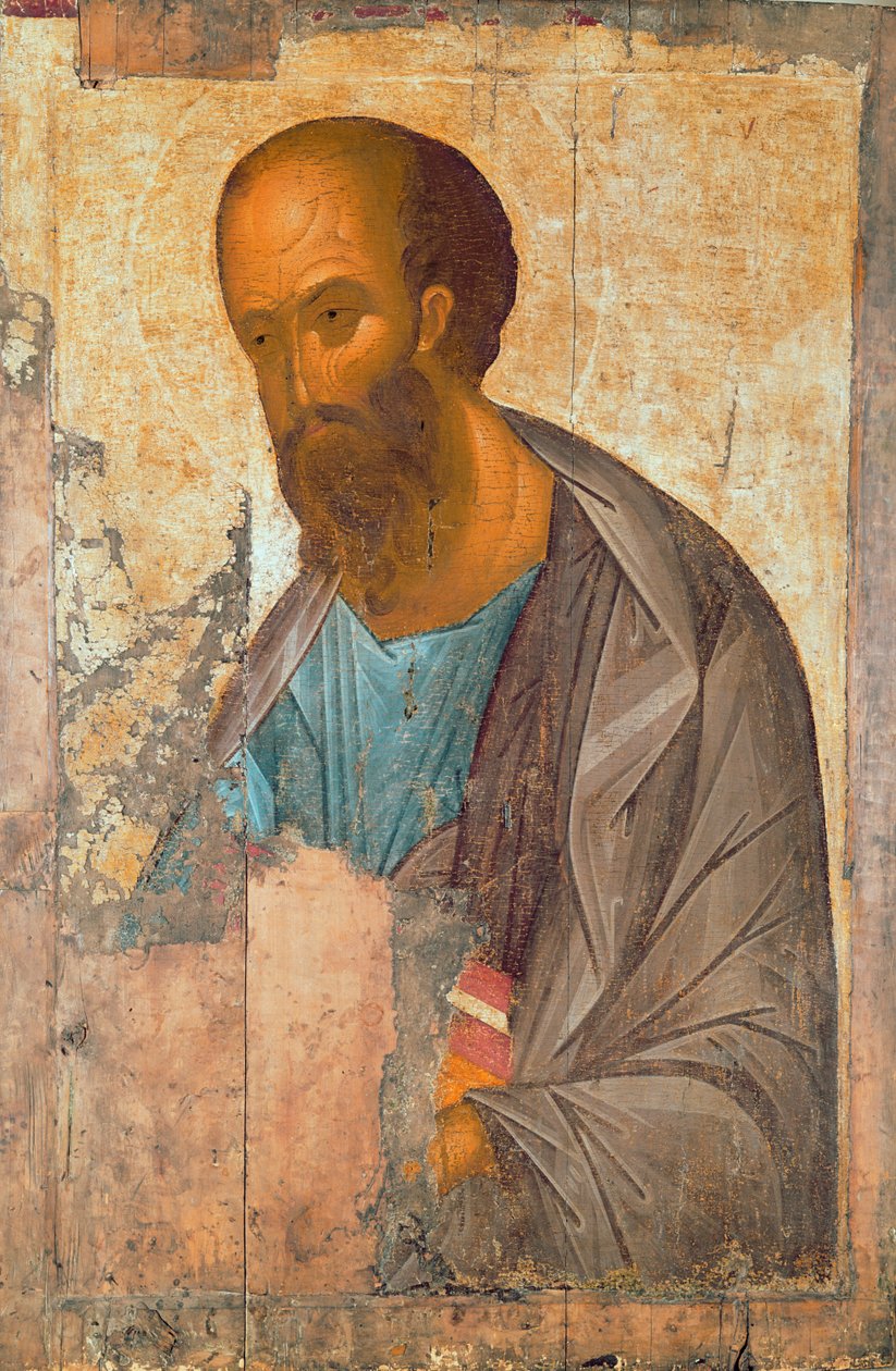 St Paul, 1407 (tempera na panelu) od Andrei Rublev