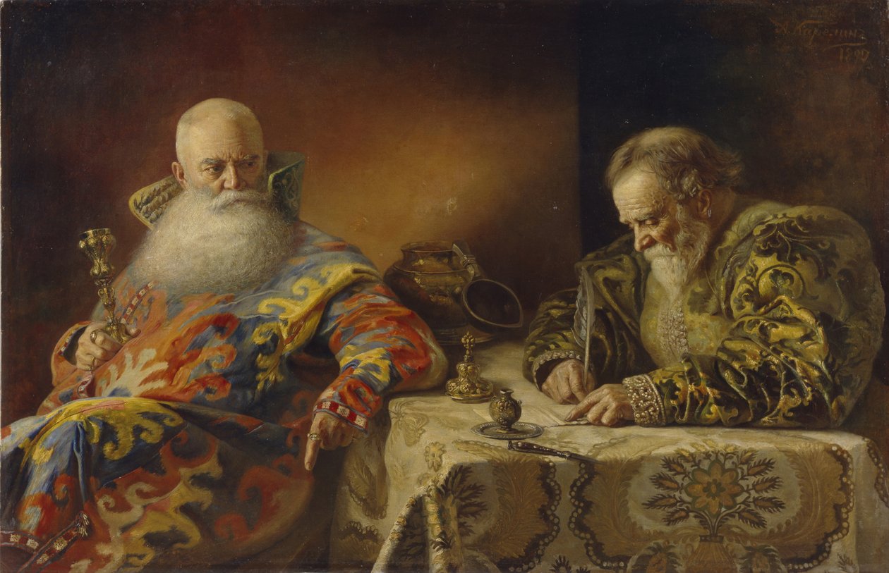 Je napsán edikt z roku 1890 od Andrei Andreevich Karelin