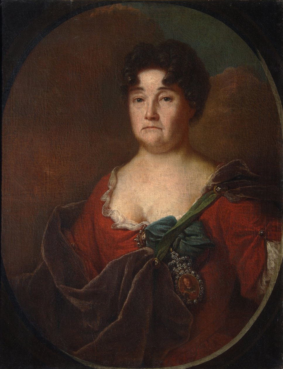 Portrét hraběnky Anastasie Petrovna Golitsyny 1665-1729, rozené Prozorovské, 1728 od Andrei Matveyevich Matveyev