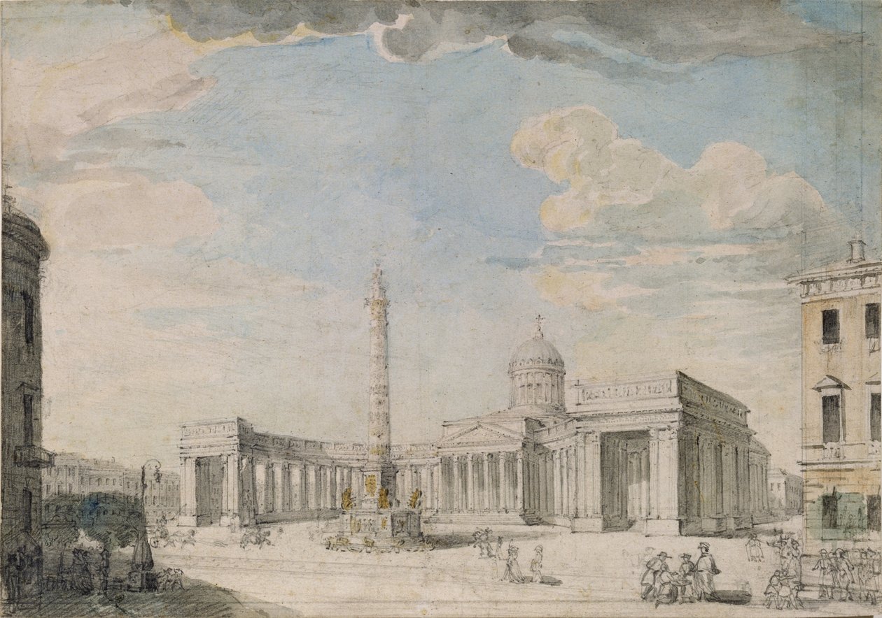 Kazaňská katedrála v Petrohradu, c. 1800 od Andrei Nikiforovich Voronikhin