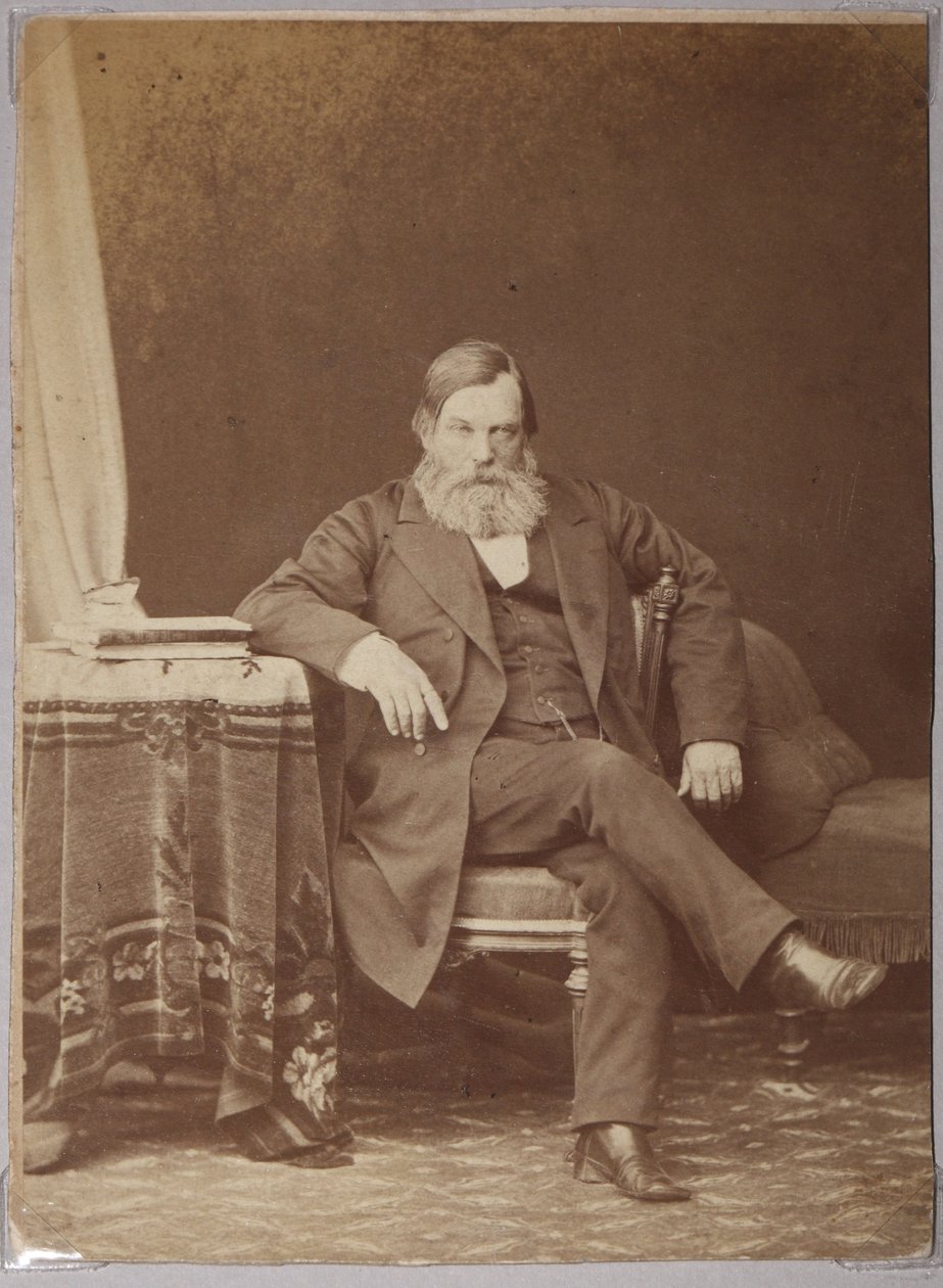 Pavel Melnikov, pseudonym Andrey Pečerskij - Pavel Ivanovič Melnikov (Andrey Pečerskij) (1818-1883), Karelin, Andrej Osipovič (1837-1906). Foto albuminu od Andrei Osipovich Karelin