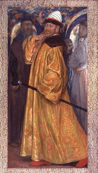 Udělení carského kožichu od Andrei Petrovich Ryabushkin