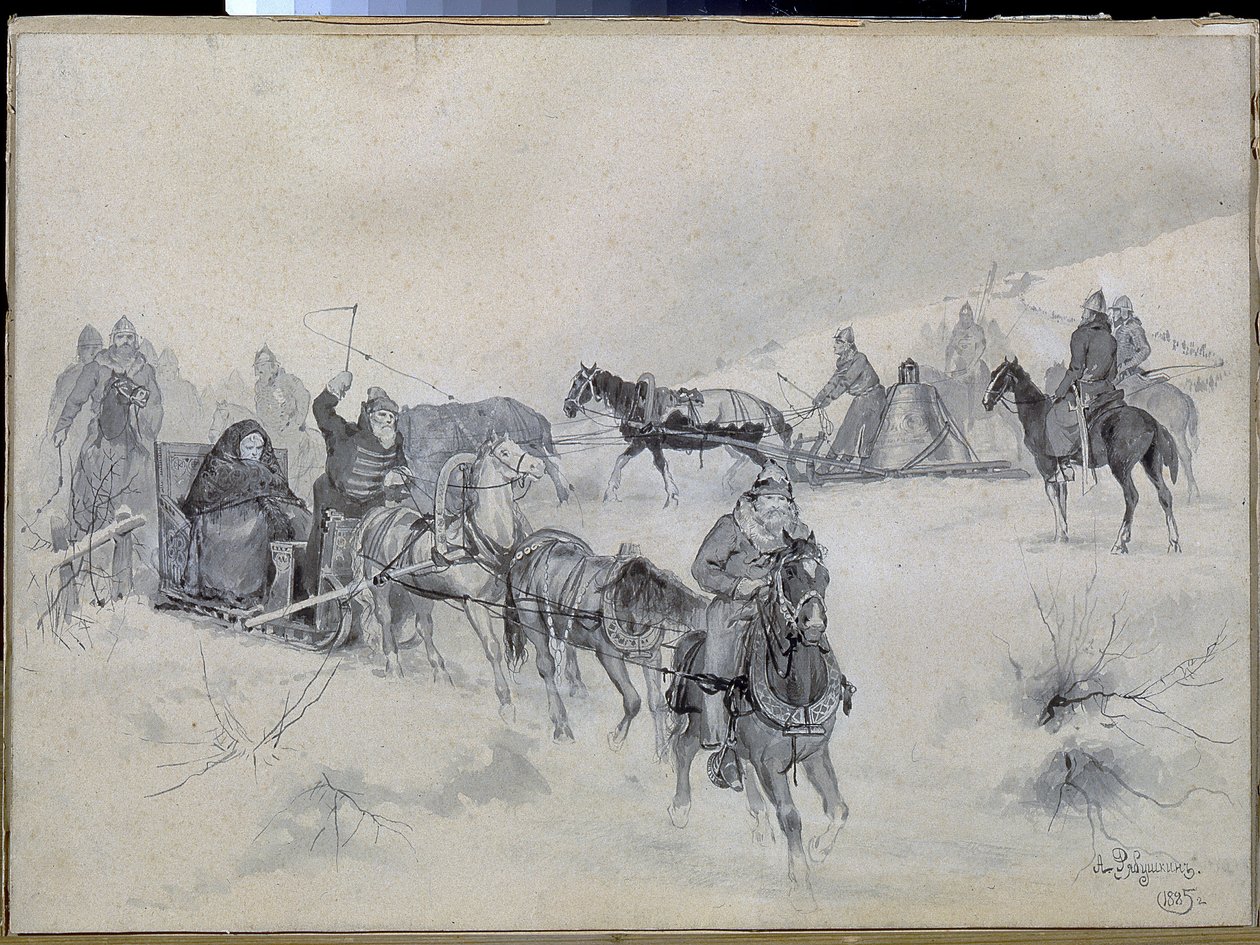 Martha Borletskaya (Au Marfa Posanixa Au Martha La Mairesse od Andrei Petrovich Ryabushkin
