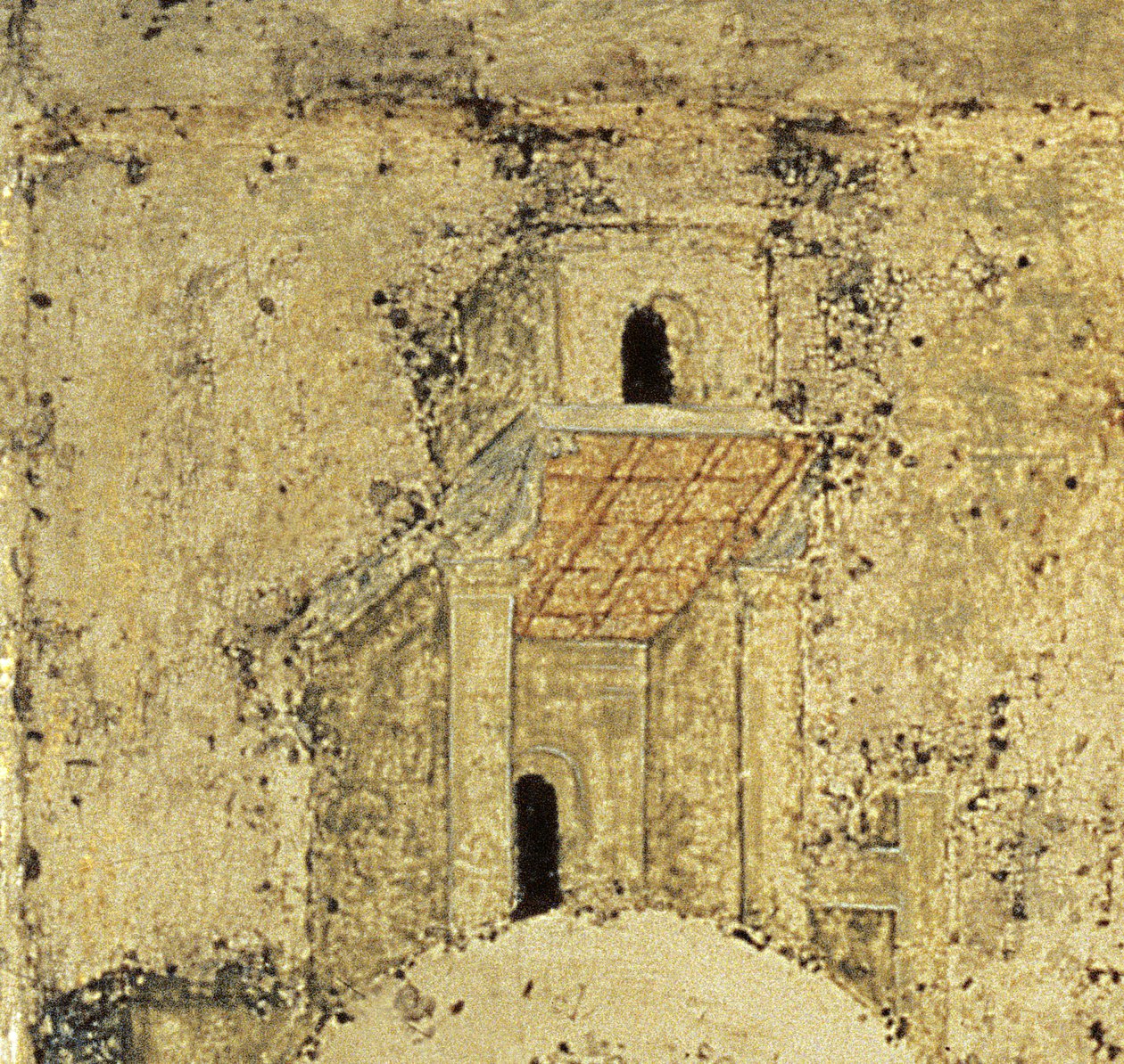 Detailní formulář Nejsvětější Trojice, 1420 (tempera na panelu) (detail) (viz 39517) od Andrei Rublev