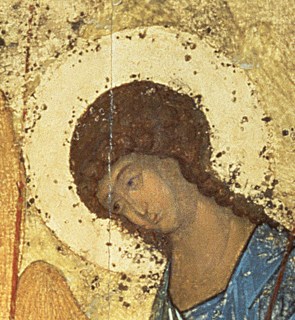 Detail z Nejsvětější Trojice, 1420 (tempera na panelu) (detail) (viz 39517) od Andrei Rublev
