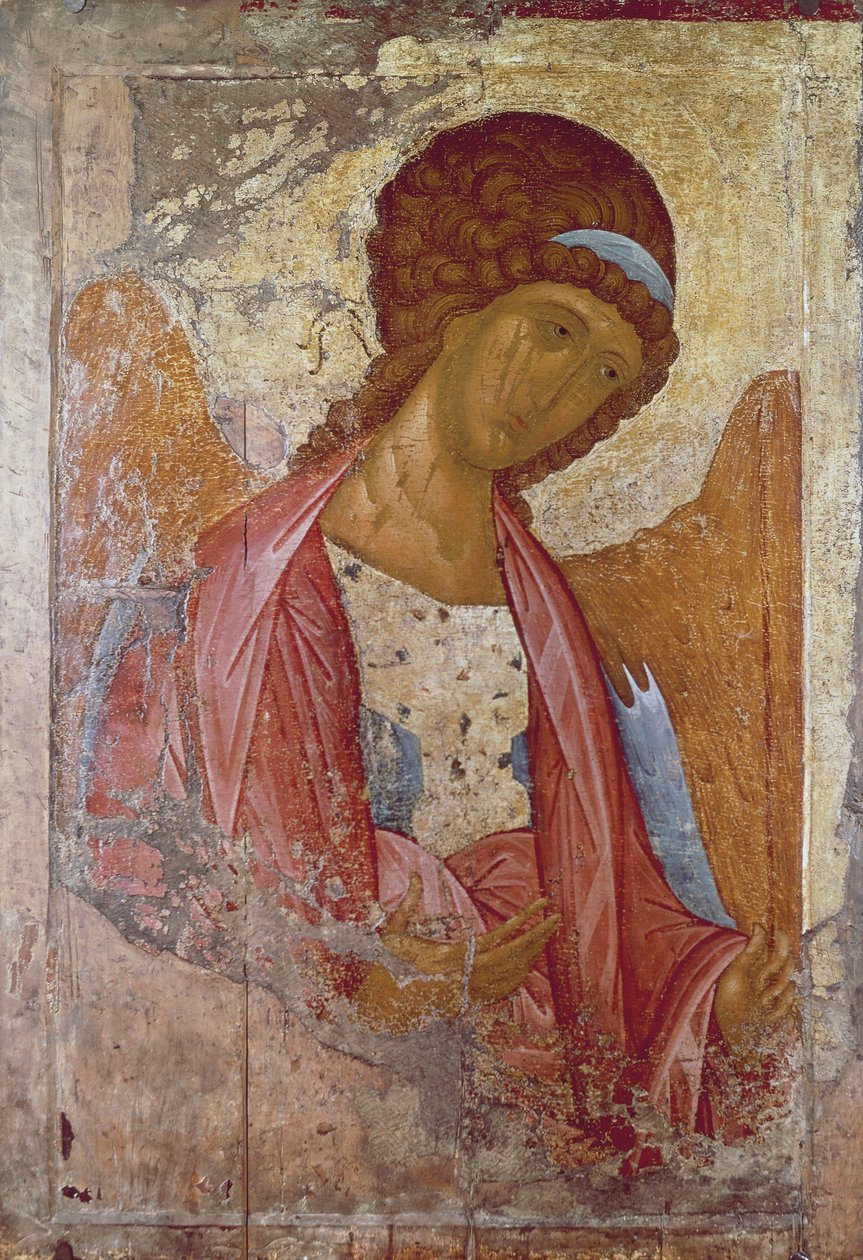 Archanděl Michael, od Andreje Rubleva nebo Andreje Rubljova (1360-1430), namalovaný v letech 1410 až 1420, Ikona. od Andrei Rublev