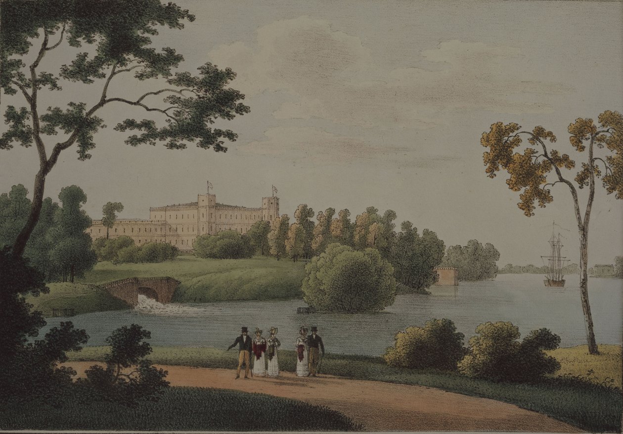 Pohled na hlavní palác Gatchina, 1821 od Andrei Yefimovich Martynov