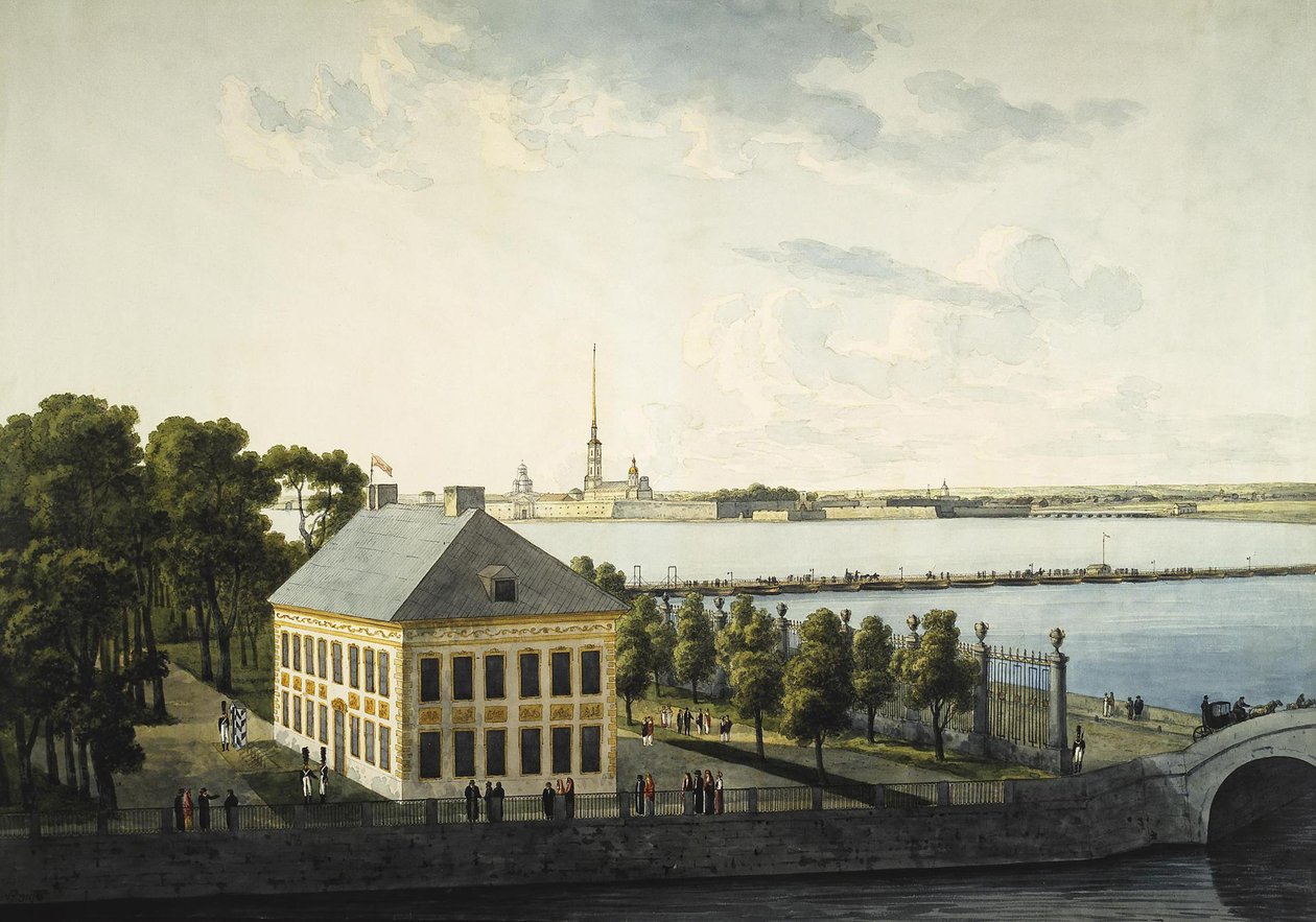 Pohled na Letní palác Petra I., 1809 od Andrei Yefimovich Martynov