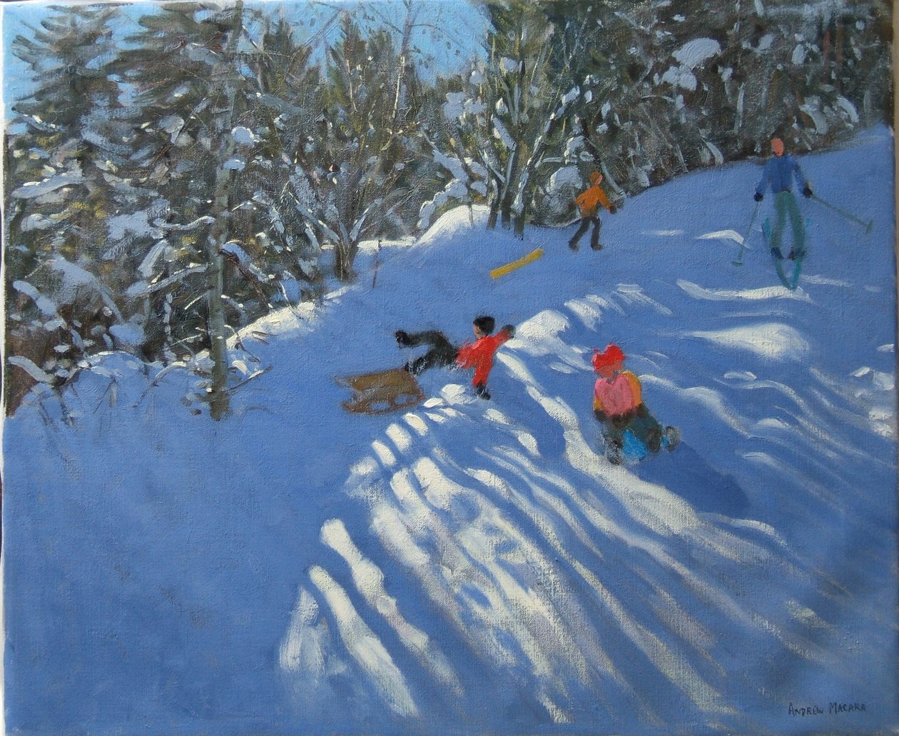 Padáš ze saní, Morzine od Andrew Macara