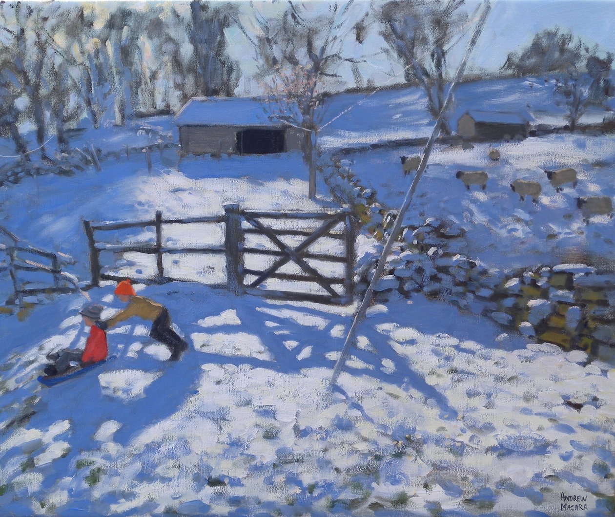 Farma v Eltonu, poblíž Rowsley, 2008 od Andrew Macara