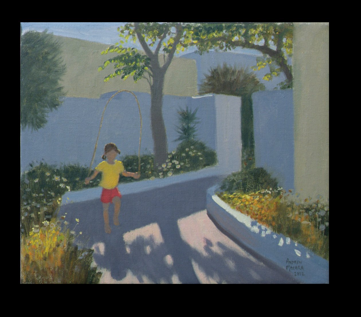 Girl Skipping, Santorini, 2002 od Andrew Macara