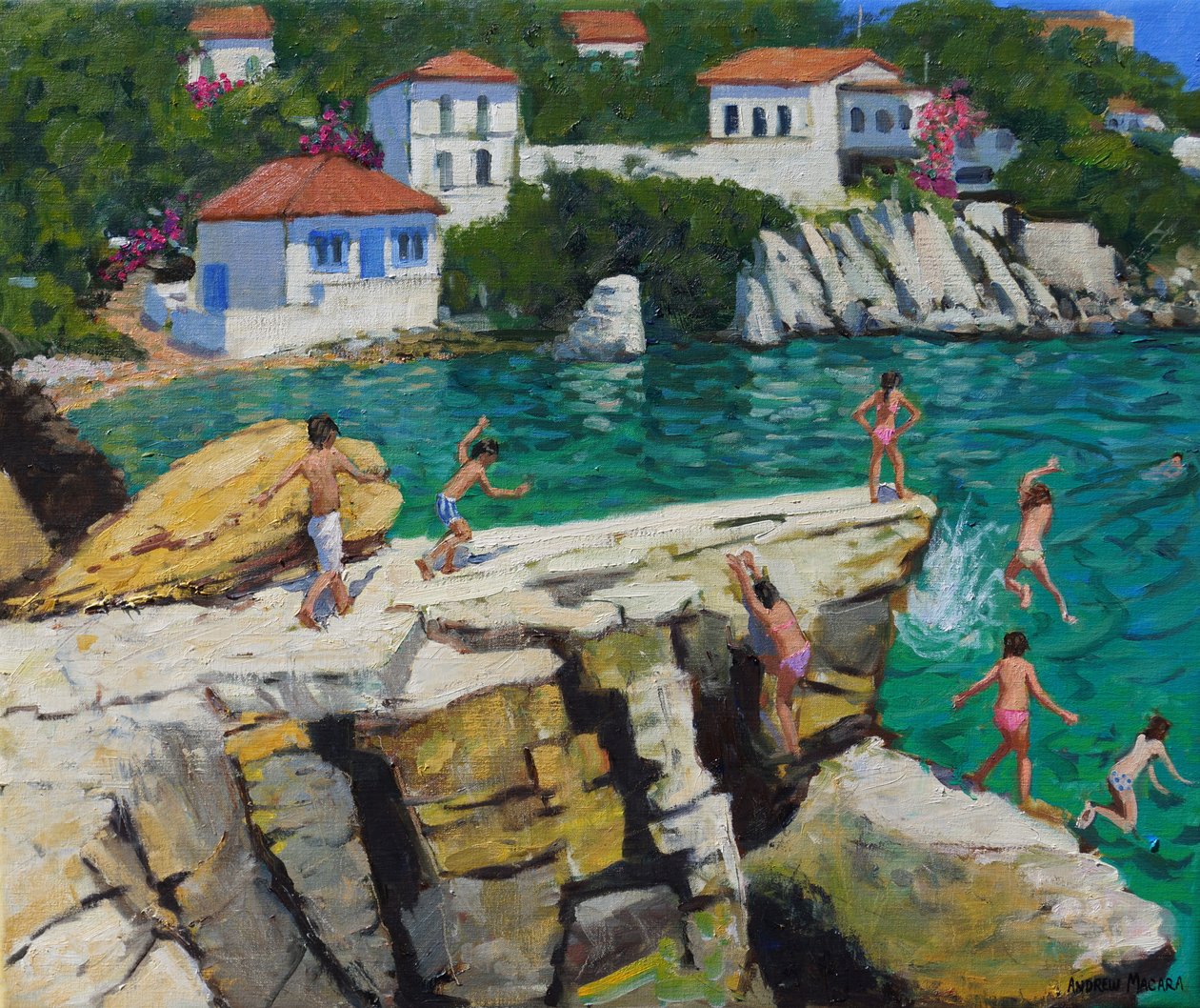 Skok do moře,Talíře,Skiathos,2015, od Andrew Macara