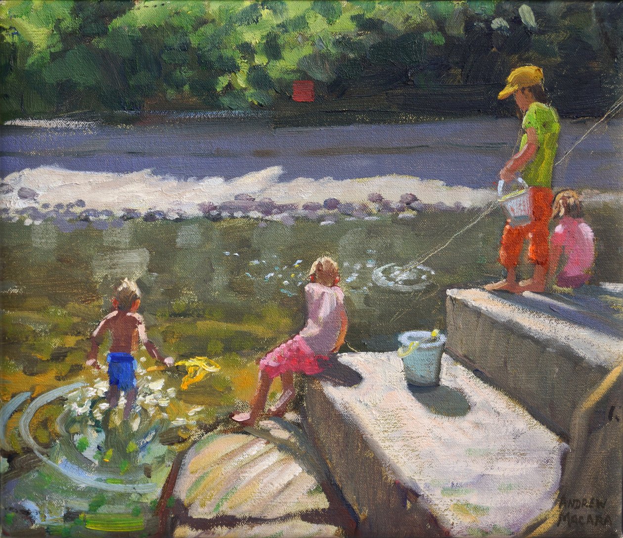 Dětské rybaření,Looe,Cornwall,2014, od Andrew Macara
