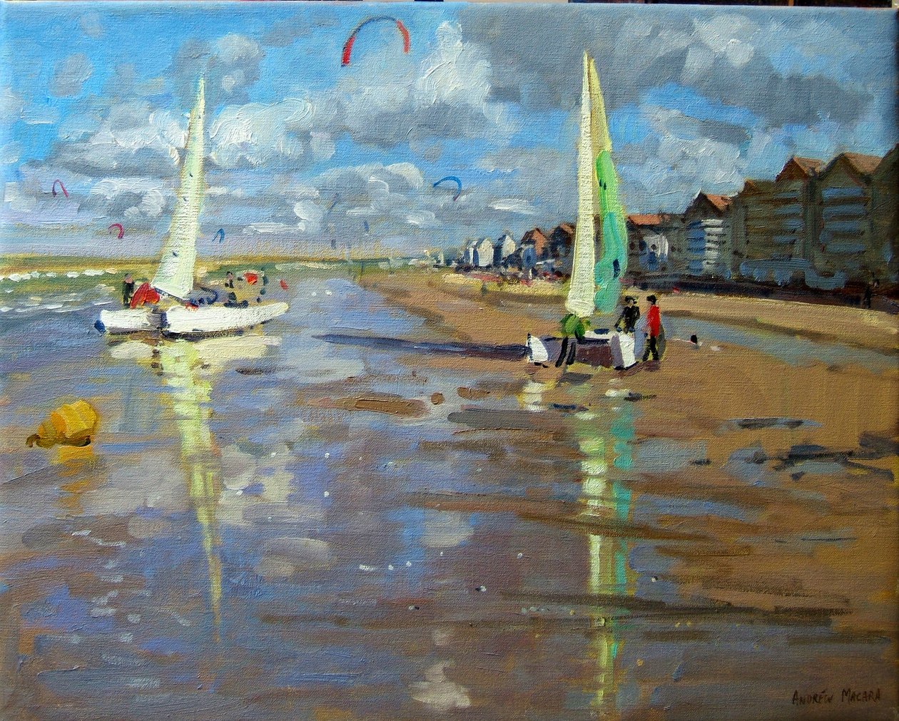 Reflection, Bray Dunes, Francie od Andrew Macara