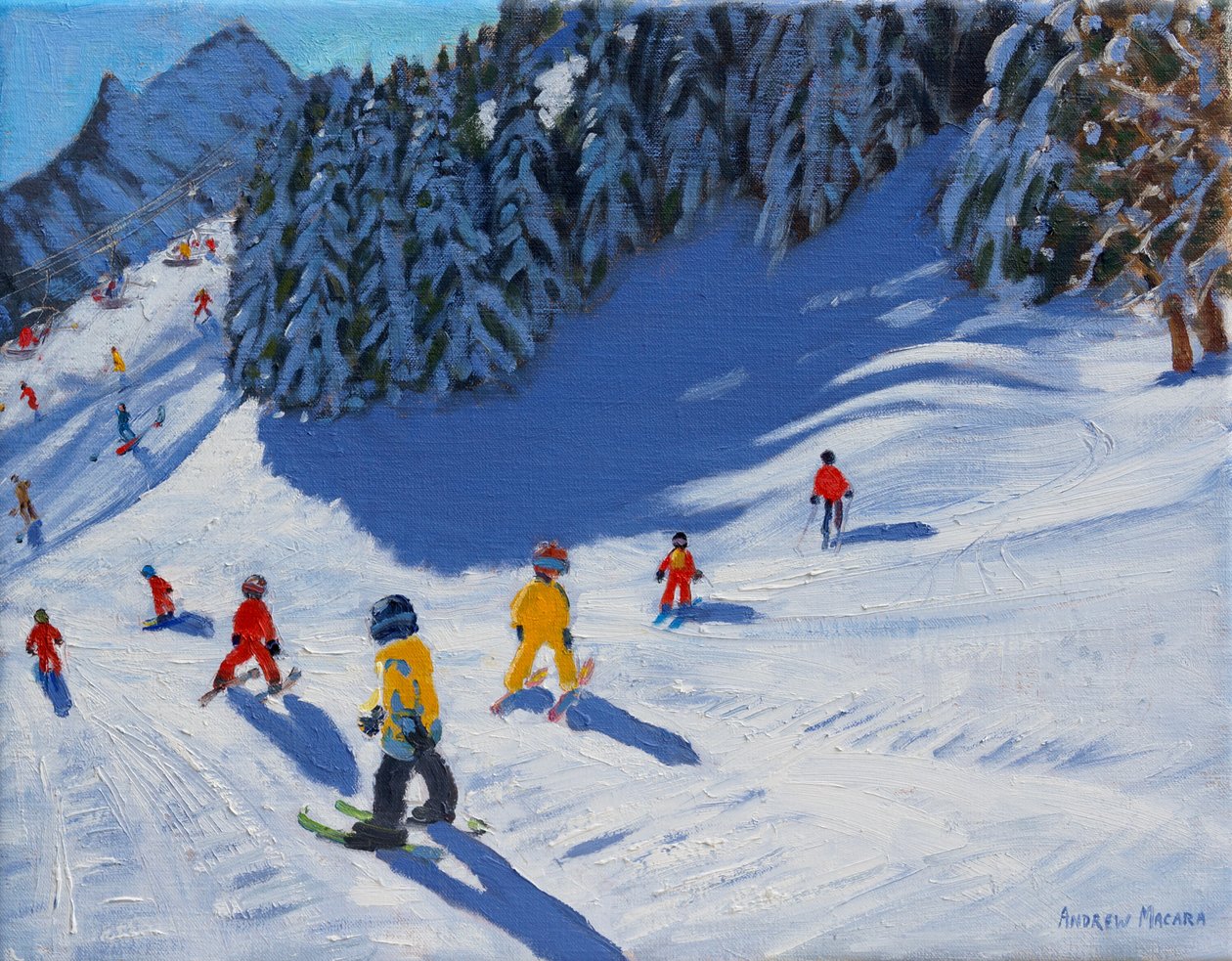 Lyžařská škola, Morzine, 2015, od Andrew Macara