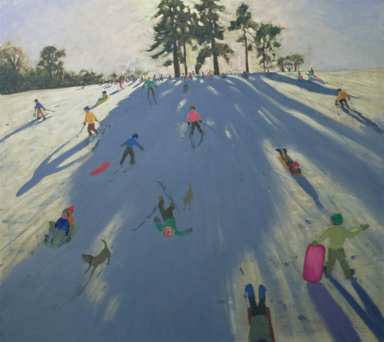 Lyžování, Calke Abbey, Derby od Andrew Macara