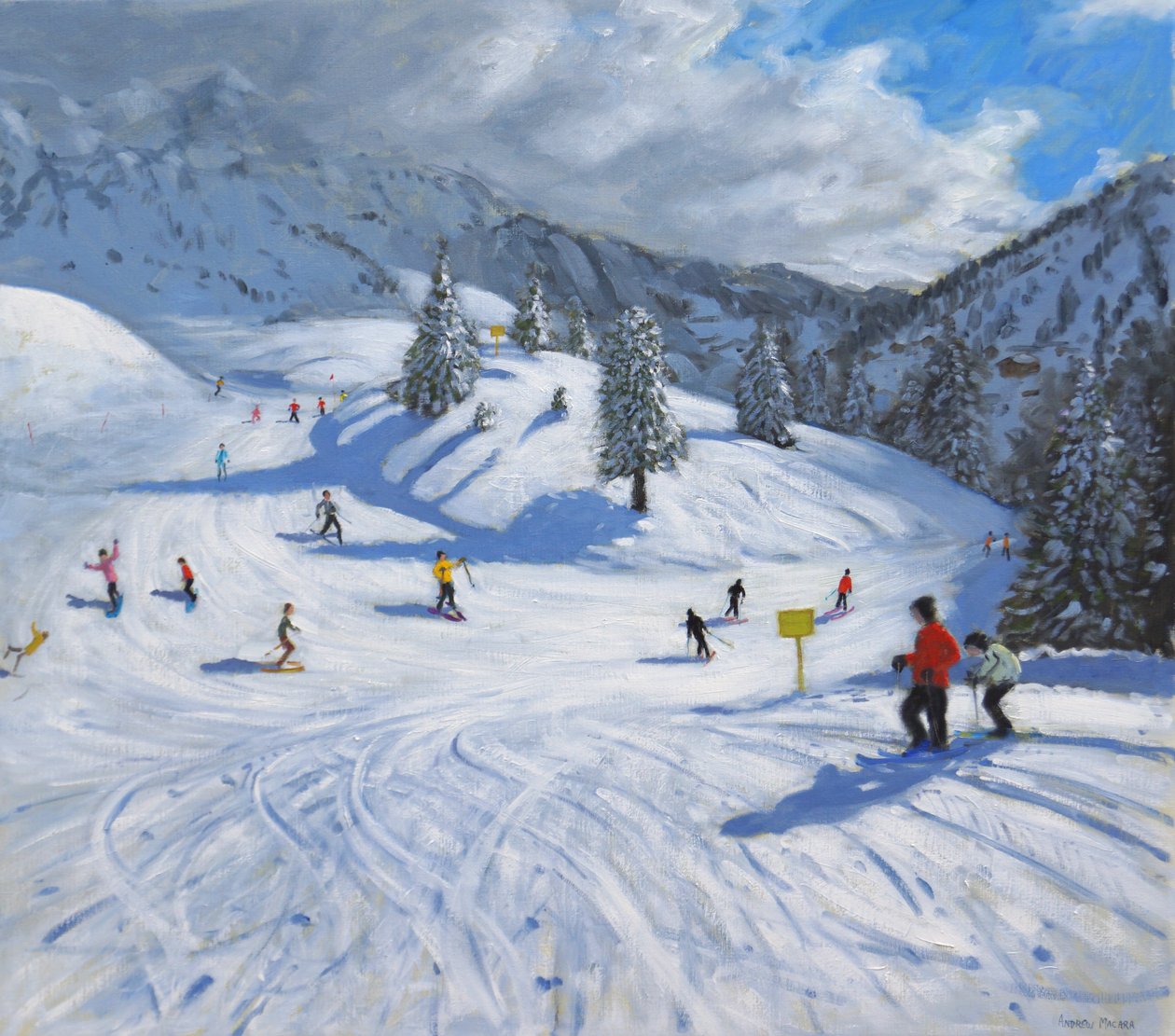 Lyžování, Kitzbühel, 2014, od Andrew Macara