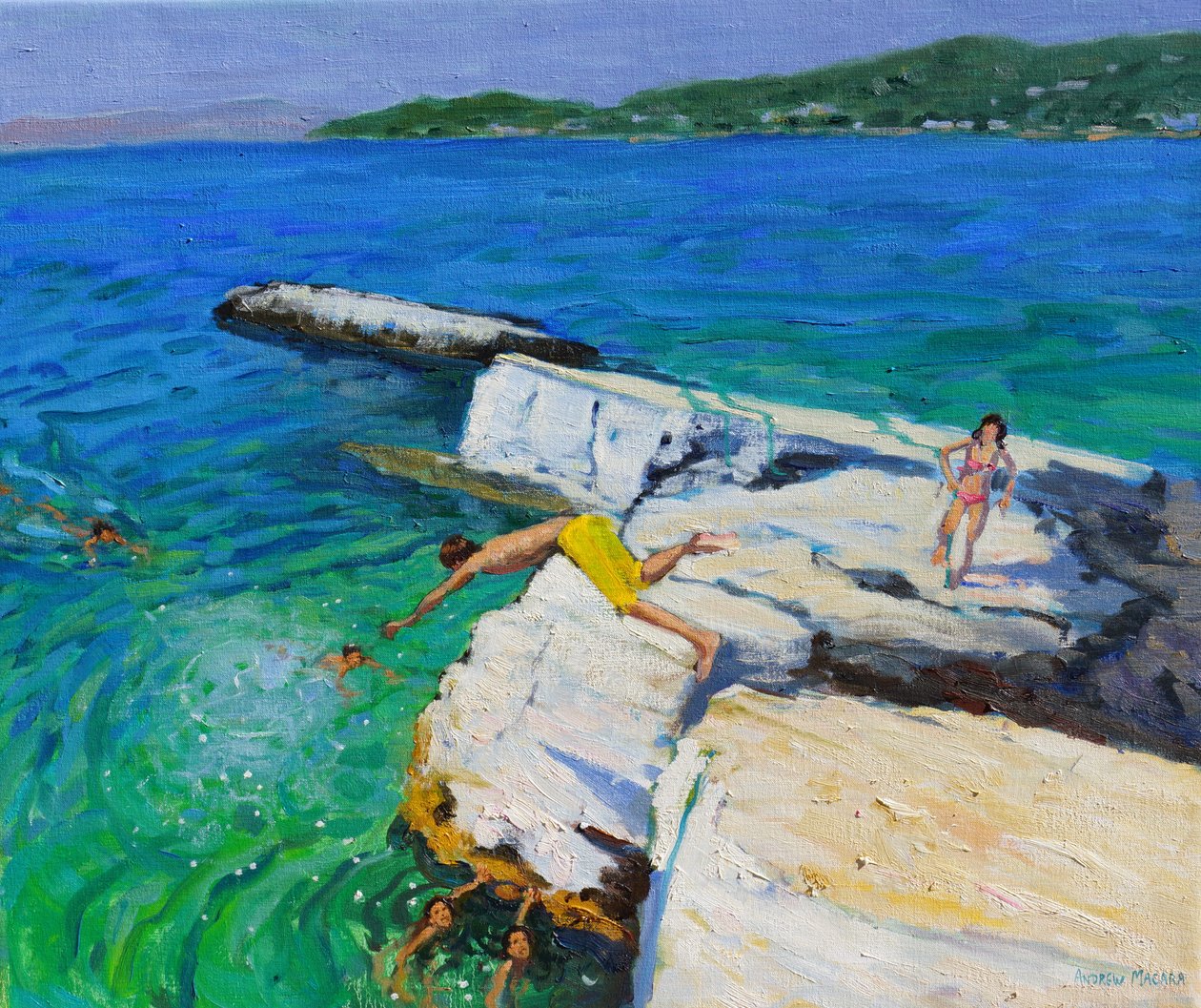The Diver, Plates Rock, Skiathos, Řecko, 2015, od Andrew Macara