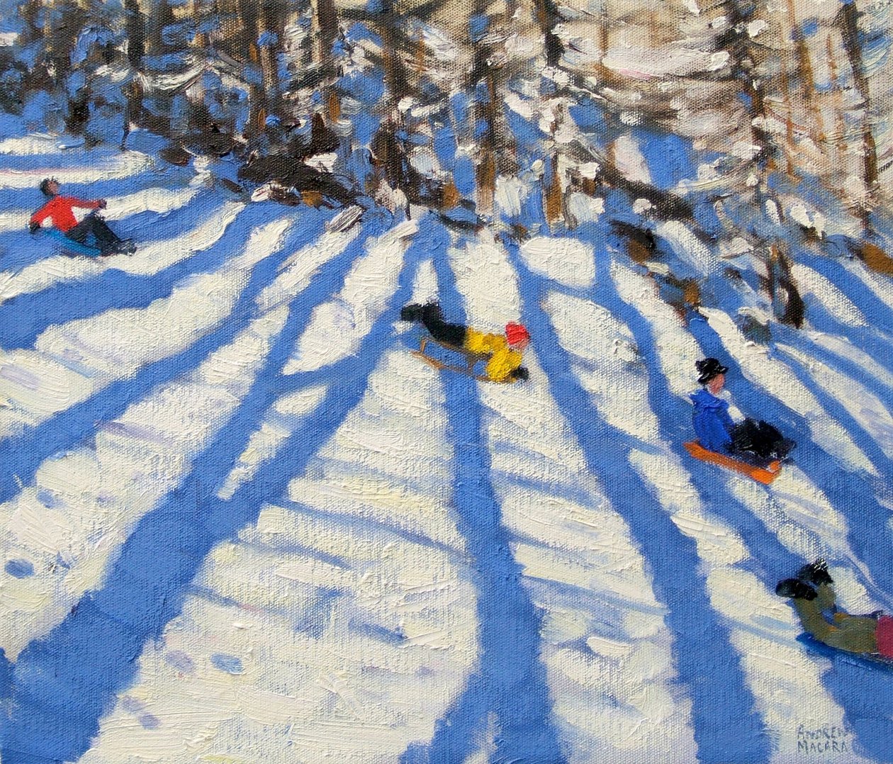 Stíny stromů, Morzine od Andrew Macara