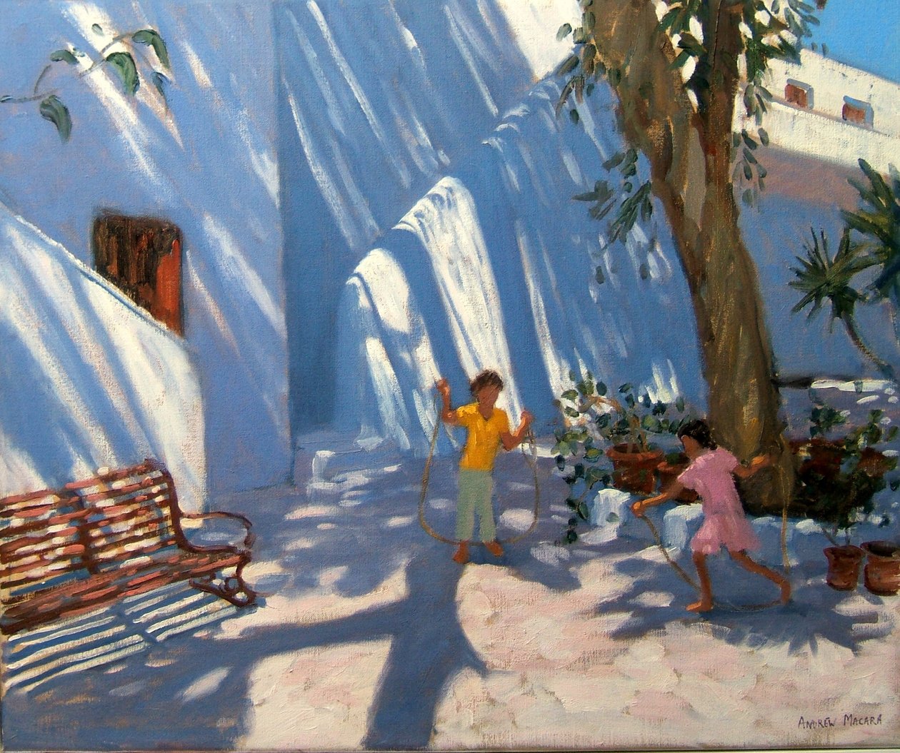 Dvě dívky přeskakují, Mykonos od Andrew Macara
