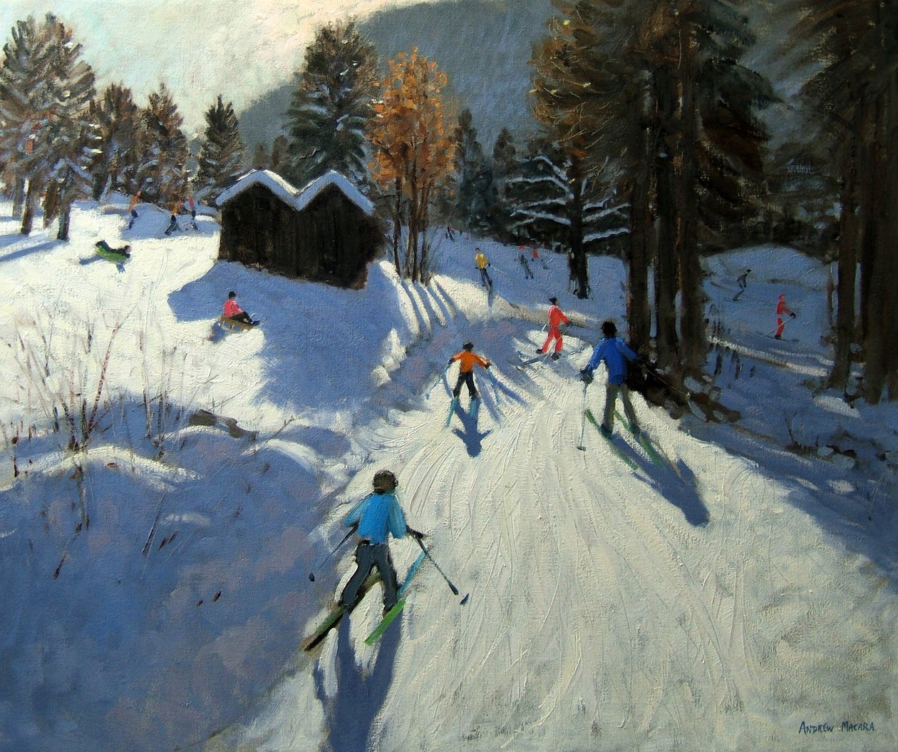 Dvě horské chaty, Pleney, Morzine od Andrew Macara