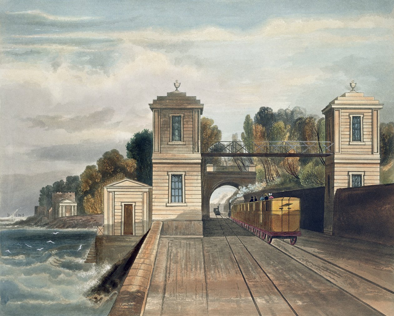 Dublin and Kingstown Railway: G. Hughes, 1834. od Andrew Nicholl