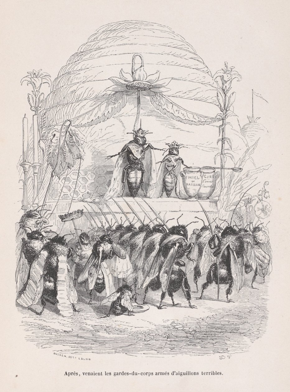 Poté vstoupilo tělo stráží vyzbrojených strašlivými žihadly ze Scenes from the P..., ca. 1837-47. od Andrew Best Leloir