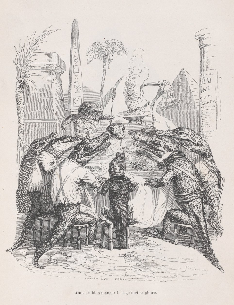 Přátelé, moudrý klade svou slávu na dobré jídlo ze Scény z vojína ..., ca. 1837-47. od Andrew Best Leloir