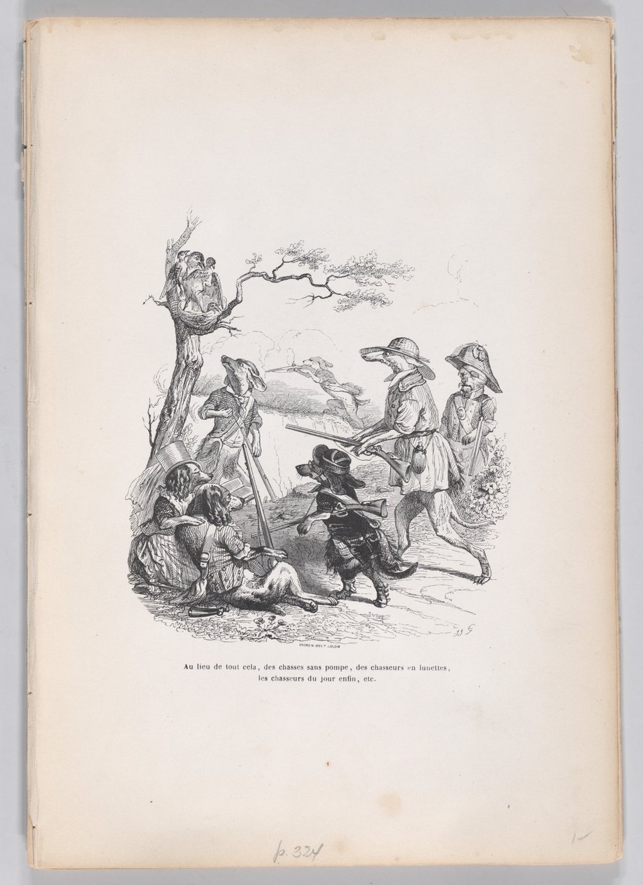 Místo toho všeho... ze Scén ze soukromého a veřejného života zvířat, ca..., ca. 1837-47. od Andrew Best Leloir