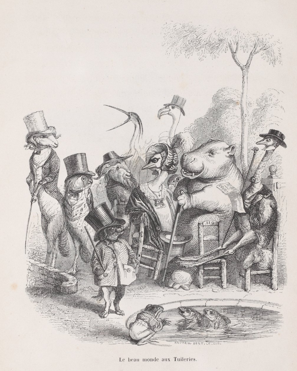 Krásný svět Tuileries ze scén ze soukromého a veřejného života..., ca. 1837-47. od Andrew Best Leloir