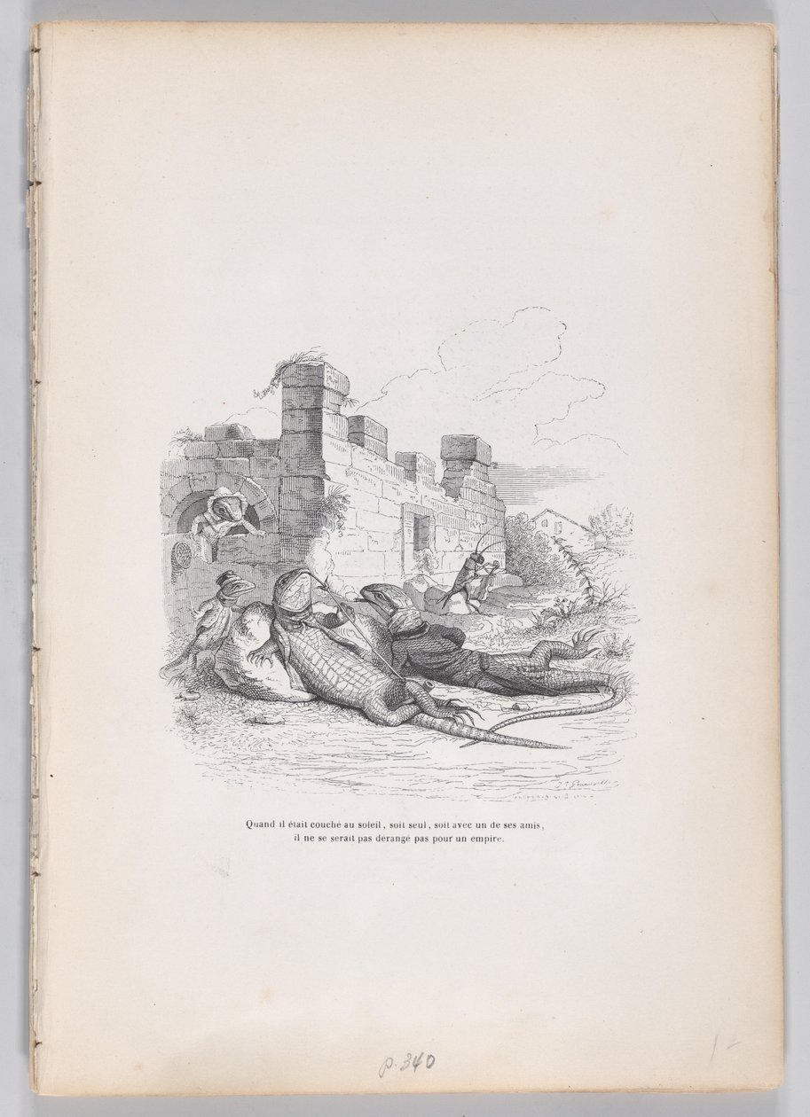 Když spal na slunci... ze Scén ze soukromého a veřejného života ..., ca. 1837-47. od Andrew Best Leloir