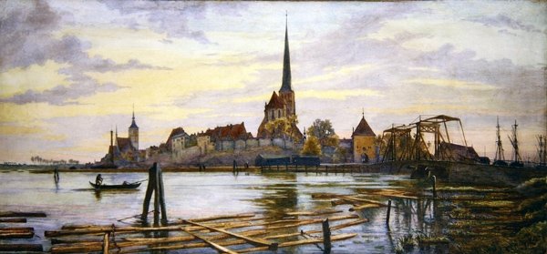 Rostock (akvarel na papíře) od Andrew Brown Donaldson