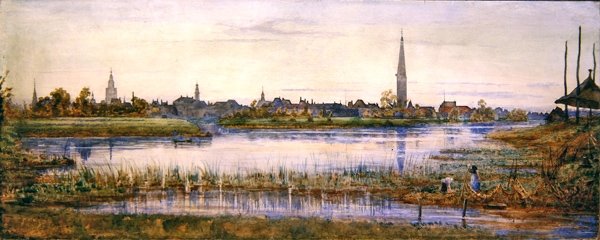 Rostock (akvarel na papíře) od Andrew Brown Donaldson