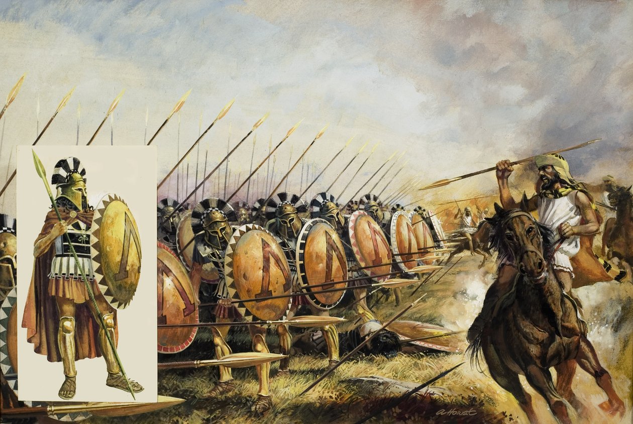 Spartská armáda (kvaš na papíře) od Andrew Howat