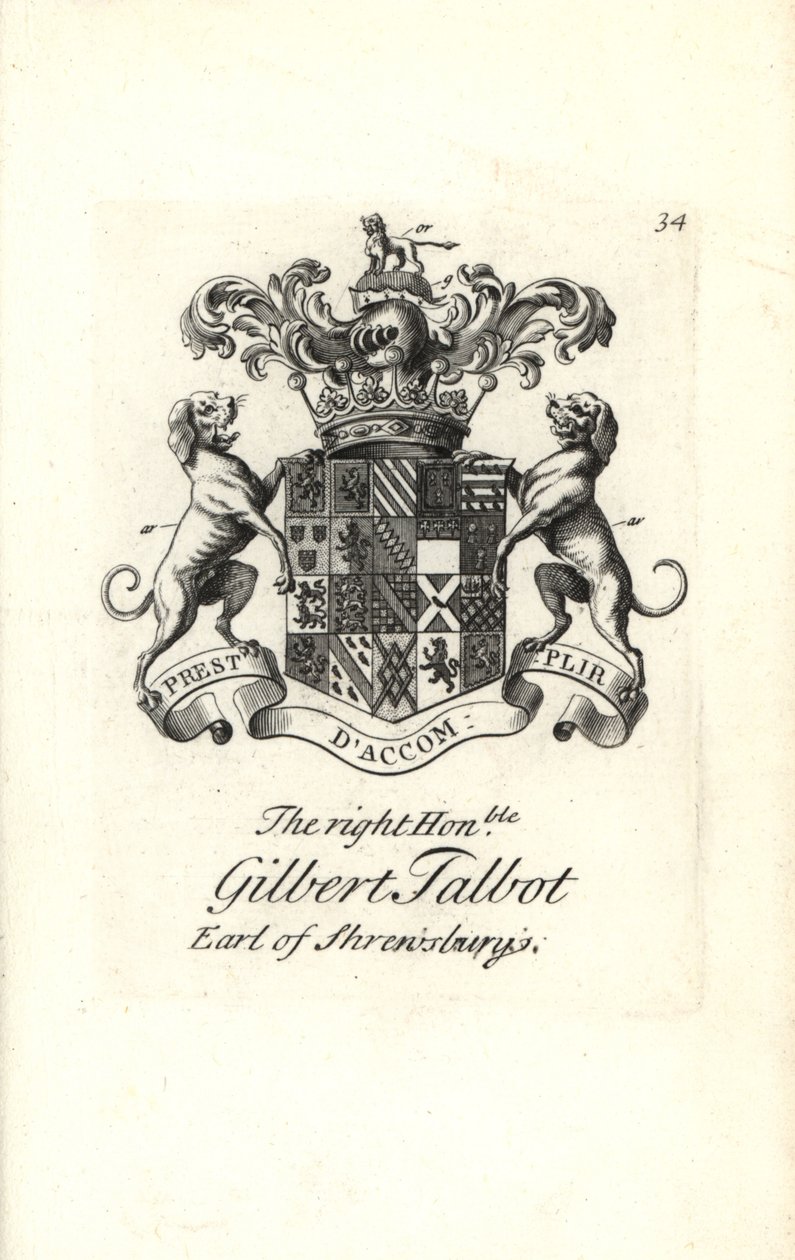 Erb a erb ctihodného Gilberta Talbota od Andrew Johnston