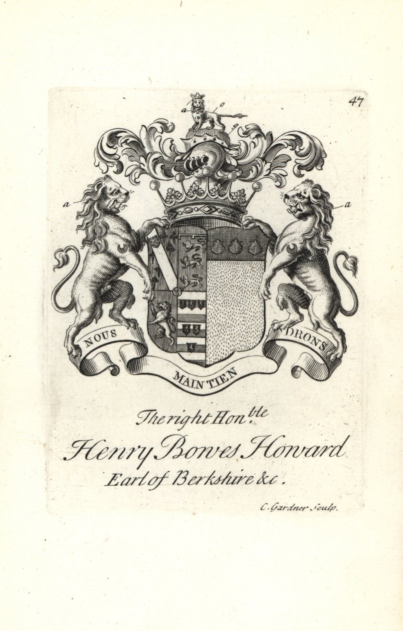 Erb a erb právo čestného Henryho Bowese Howarda od Andrew Johnston