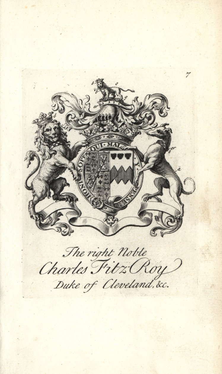Erb a znak pravého šlechtice Charlese Fitz-Roye, 2. vévody z Clevelandu od Andrew Johnston