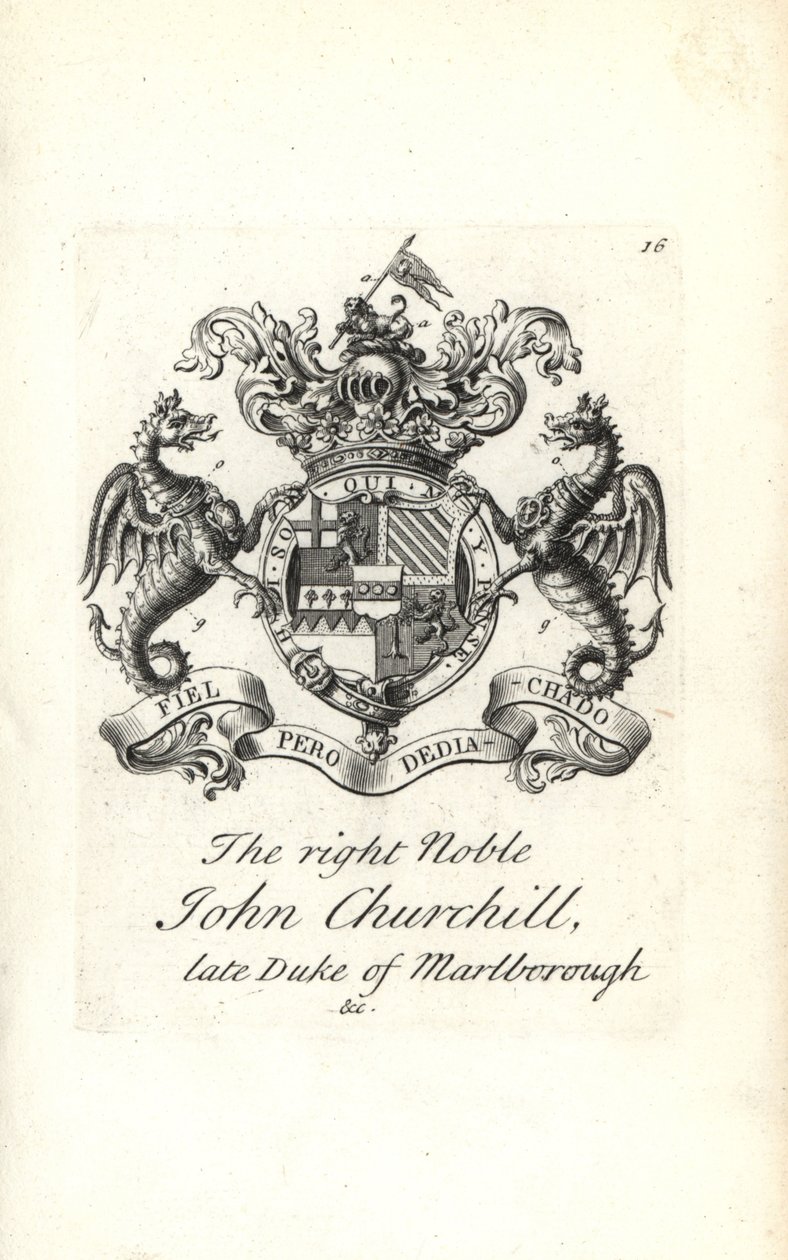 Erb a erb pravého šlechtice Johna Churchilla od Andrew Johnston
