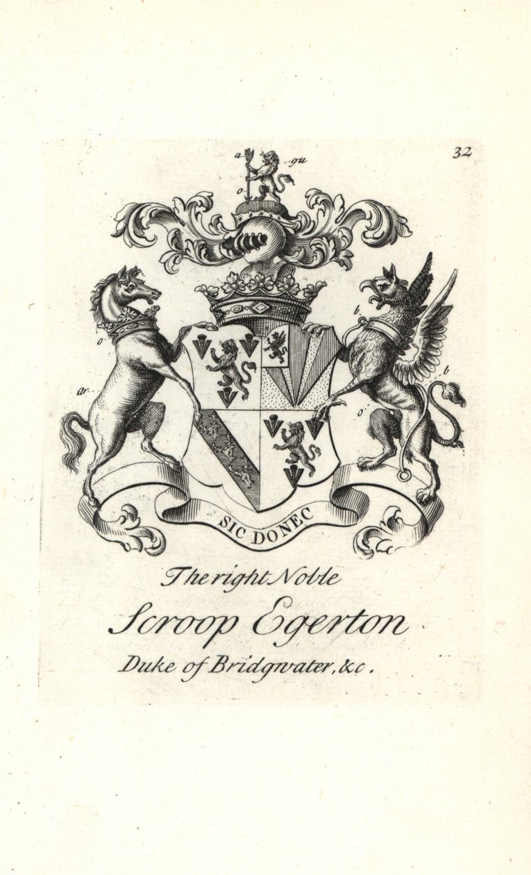 Erb a erb pravého šlechtice Scroop Egerton od Andrew Johnston
