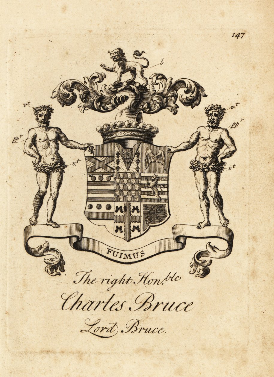 Erb ctihodného Charlese Bruce, lorda Bruce, 3. hraběte z Ailesbury, 4. hraběte z Elginu od Andrew Johnston