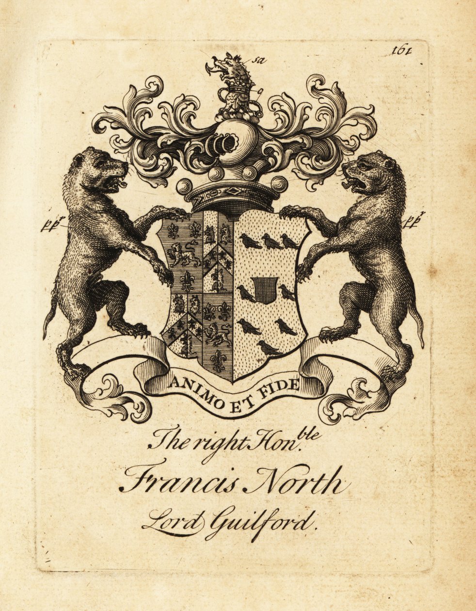 Erb ctihodného Francise Northa, lorda Guilforda, 2. barona Guilforda od Andrew Johnston
