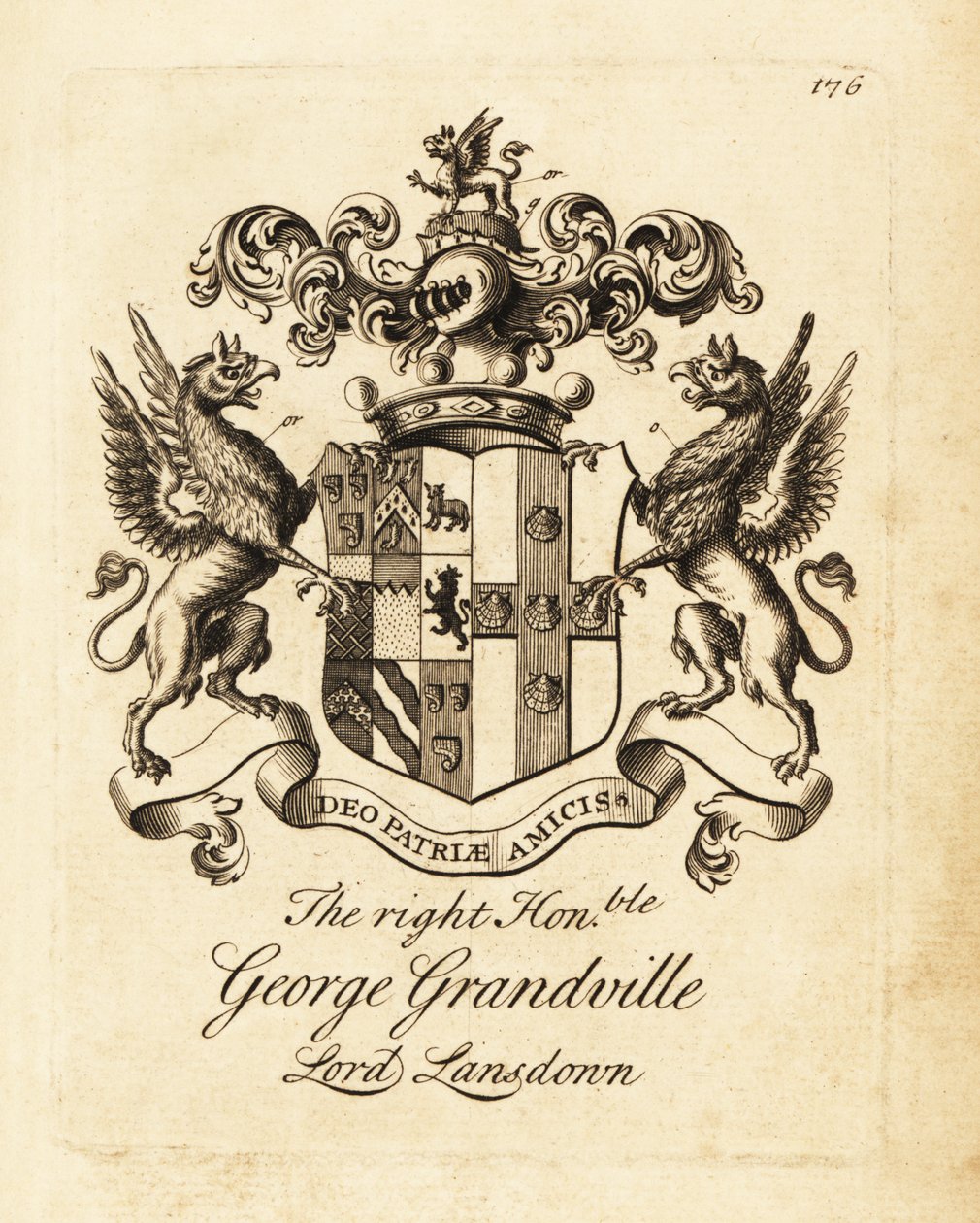 Erb ctihodného George Grandville, lorda Lansdowna od Andrew Johnston